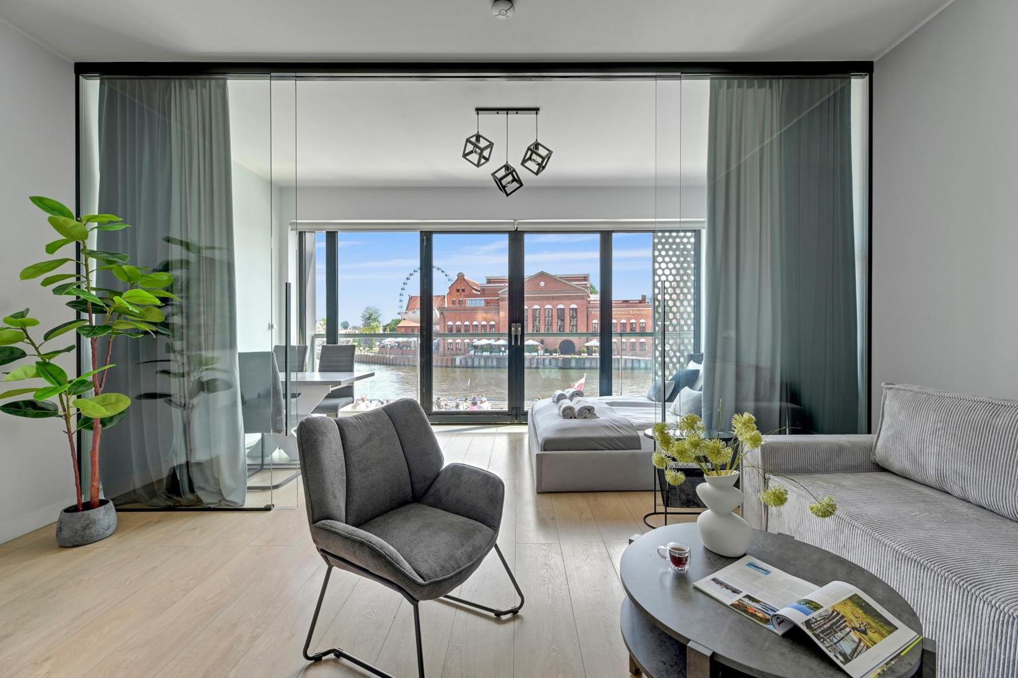 Symfonia Amazing River View Apartment By Downtown Apartments Gdansk Exterior photo