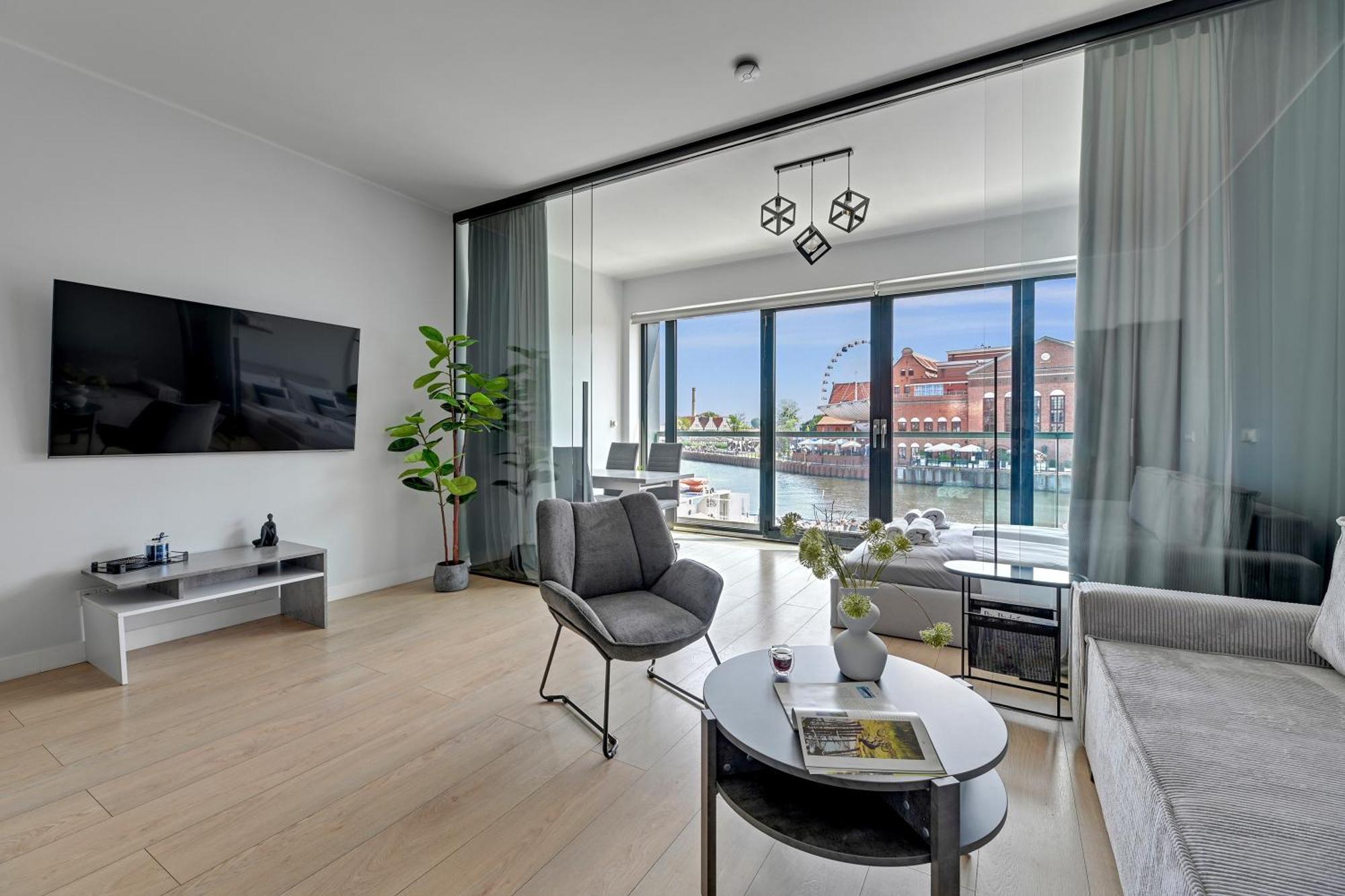 Symfonia Amazing River View Apartment By Downtown Apartments Gdansk Exterior photo